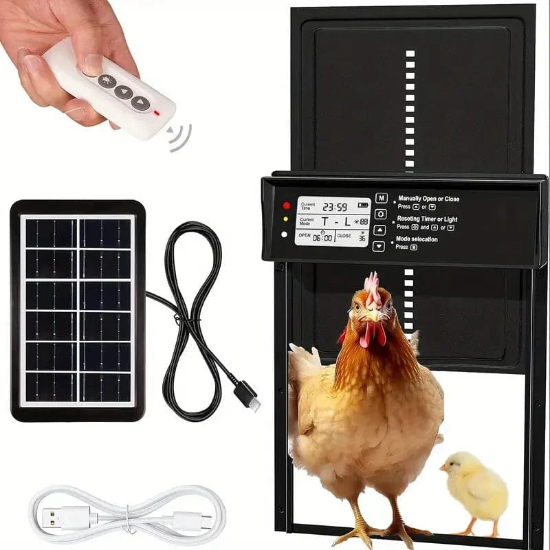 Porte Automatique Solaire pour Poulailler