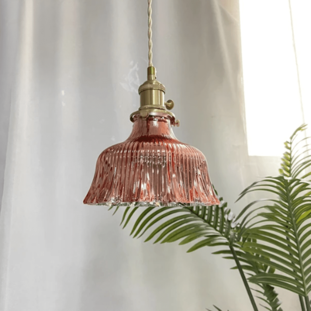 Suspension Luminaire Vintage en Verre Scandinave