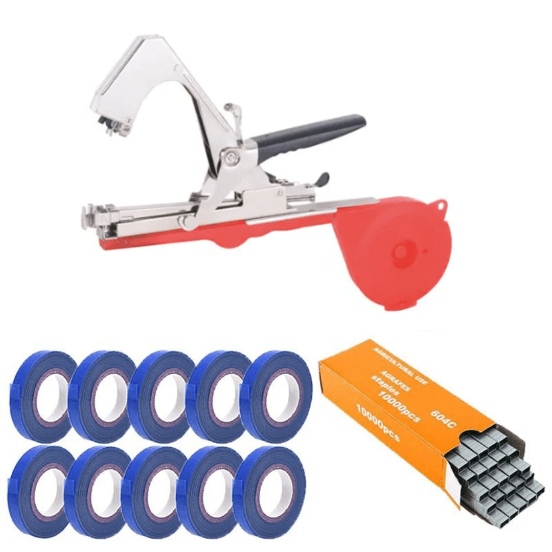 Machine Premium d'Attache pour Plantes (+ Agrafes et 10 Rouleaux de Bandes Offerts)