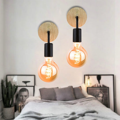 Support de Lampe Mural Rétro-Industriel