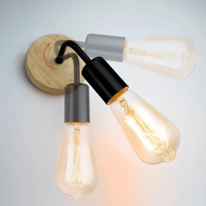 Support de Lampe Mural Rétro-Industriel