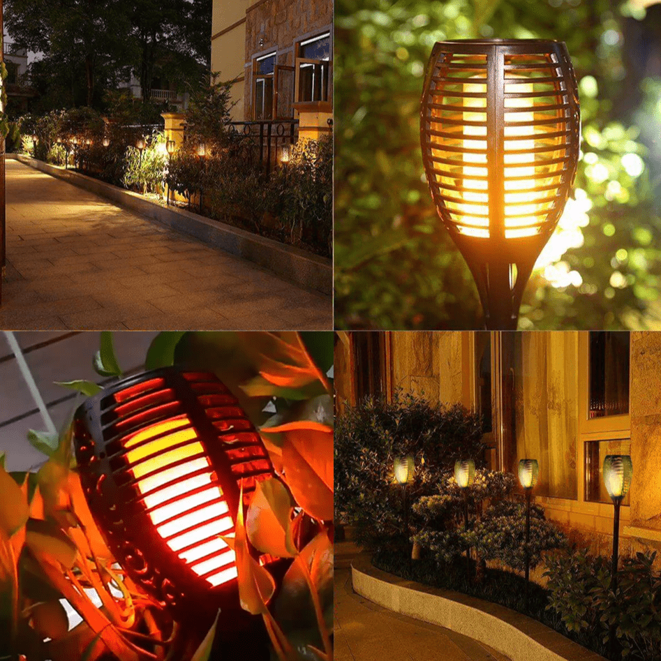 Torche Solaire Effet Flamme Premium