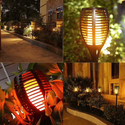 Torche Solaire Effet Flamme Premium