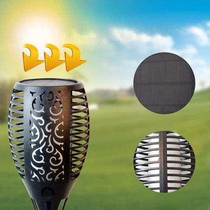 Torche Solaire Effet Flamme Premium