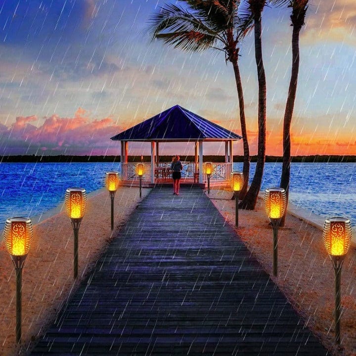 Torche Solaire Effet Flamme Premium