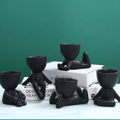 Vases Mignons en Céramique (Lot de 4 + 1 Offert)