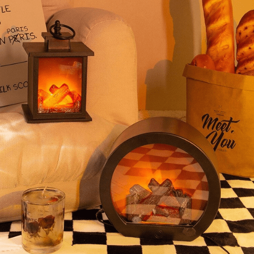 Veilleuse LED cheminée chaleureuse