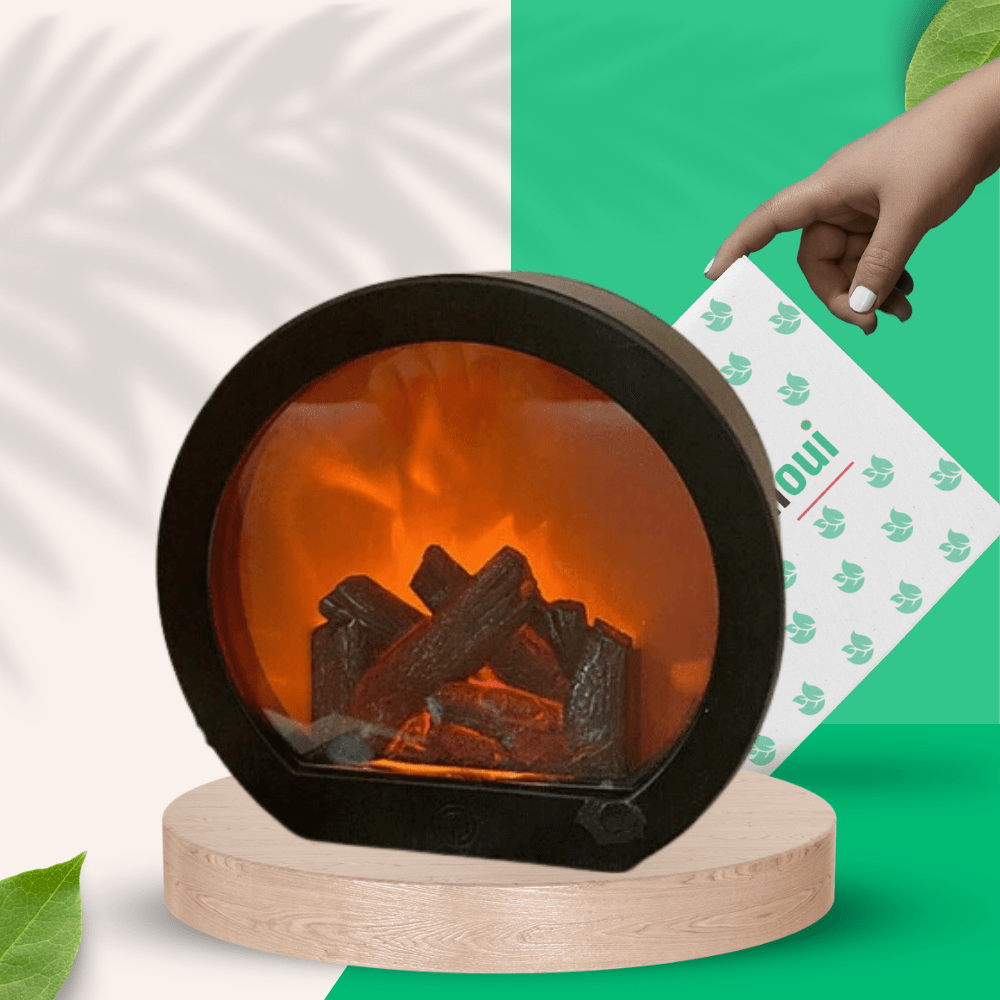 Veilleuse LED cheminée chaleureuse