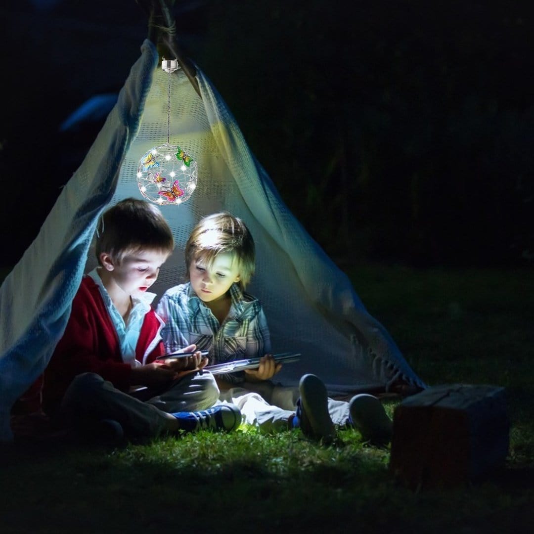 Petite Lampe Solaire Papillons Enchantés