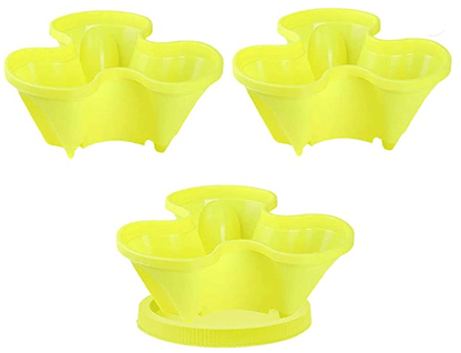 Pot en tour de fleur empilable (lot de 2 +1 Offert)