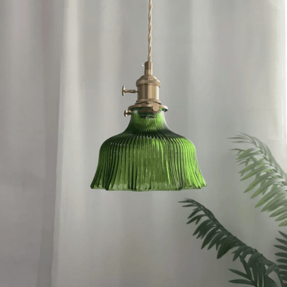 Suspension Luminaire Vintage en Verre Scandinave