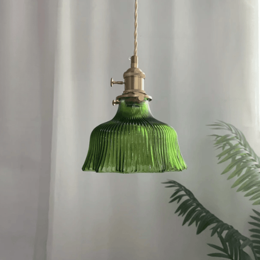Suspension Luminaire Vintage en Verre Scandinave