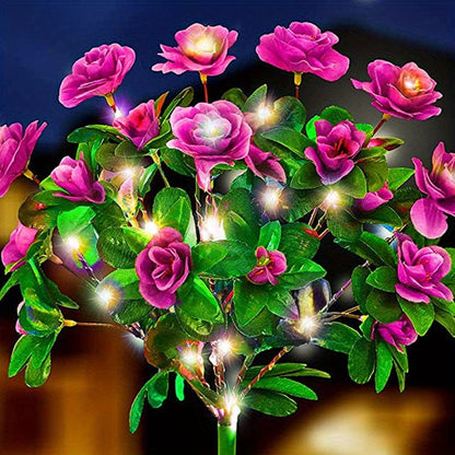 Lampe LED Solaire en Fleurs Artificielles